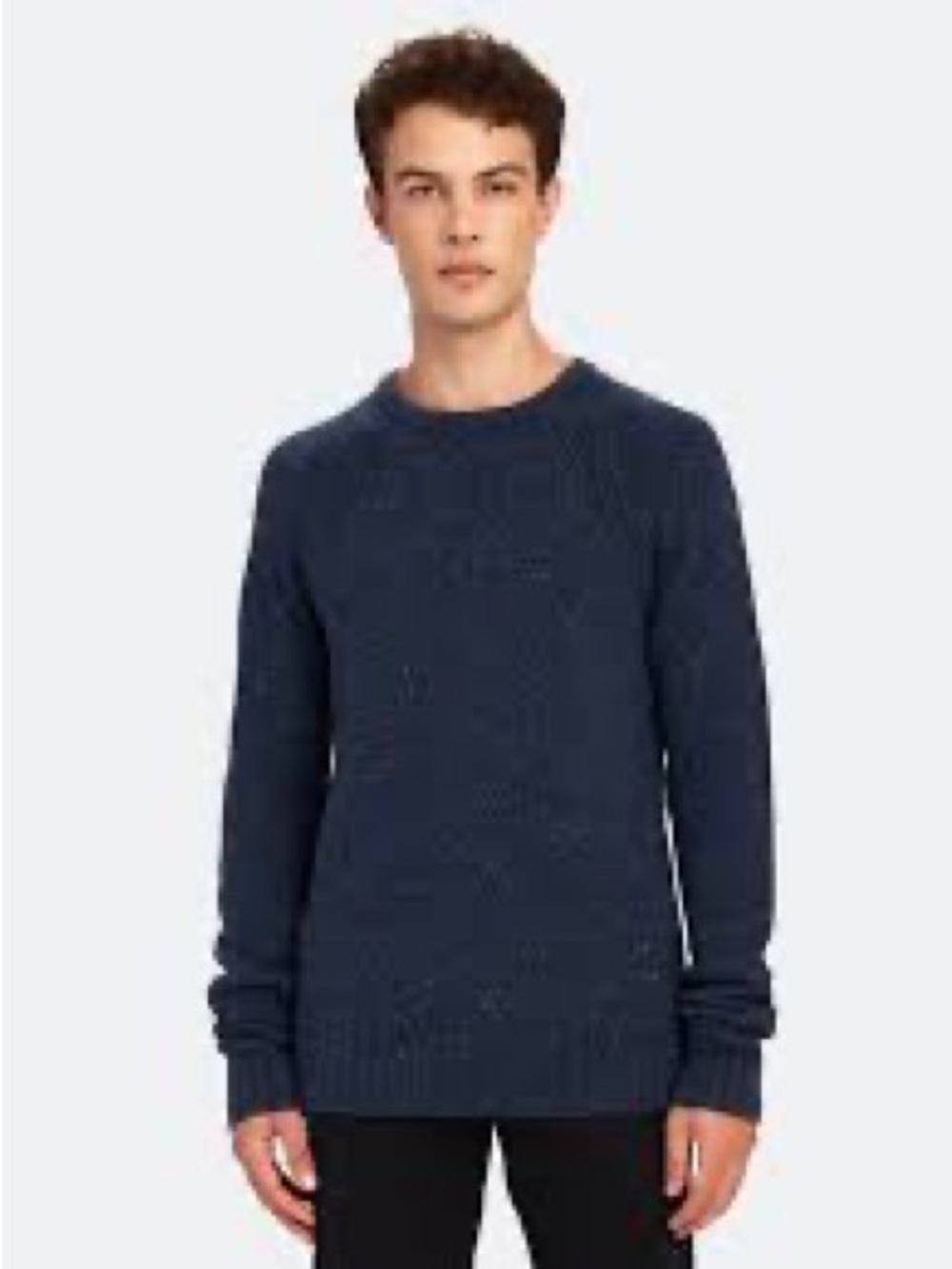 Rails Men's Arwen Crew Neck Sweater Pullover Navy Blue Wool Alpaca Blend NWT XXL